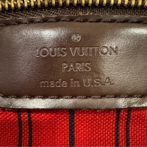 Authentic Extra Large Louis Vuitton Neverfull GM Damier Ebene Tote Bag 2008 - Picture 7 of 14